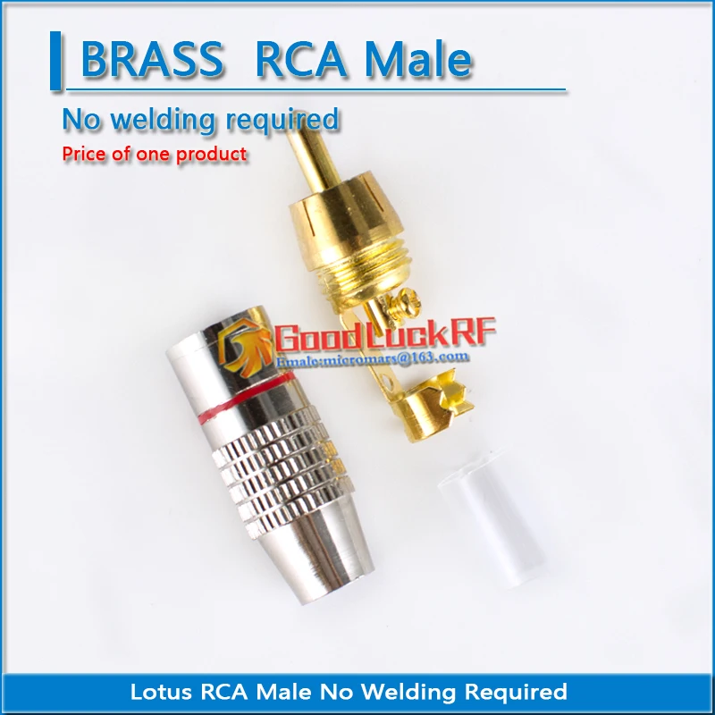 Лотос RCA штекер AV hifi аудио видео разъем аксессуары Стерео латунь Сварка