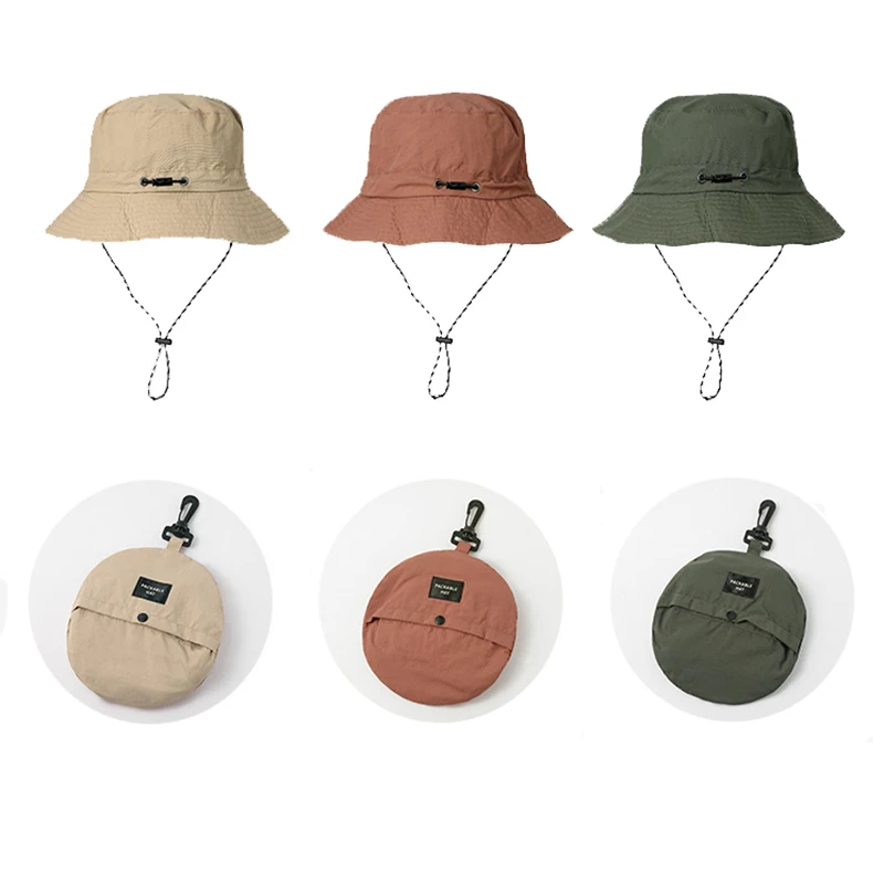 

Waterproof Fisherman Hat Packable Women Summer Sun Anti-UV Protection Camping Hiking Caps Men's Panama Bucket Outdoor Hat