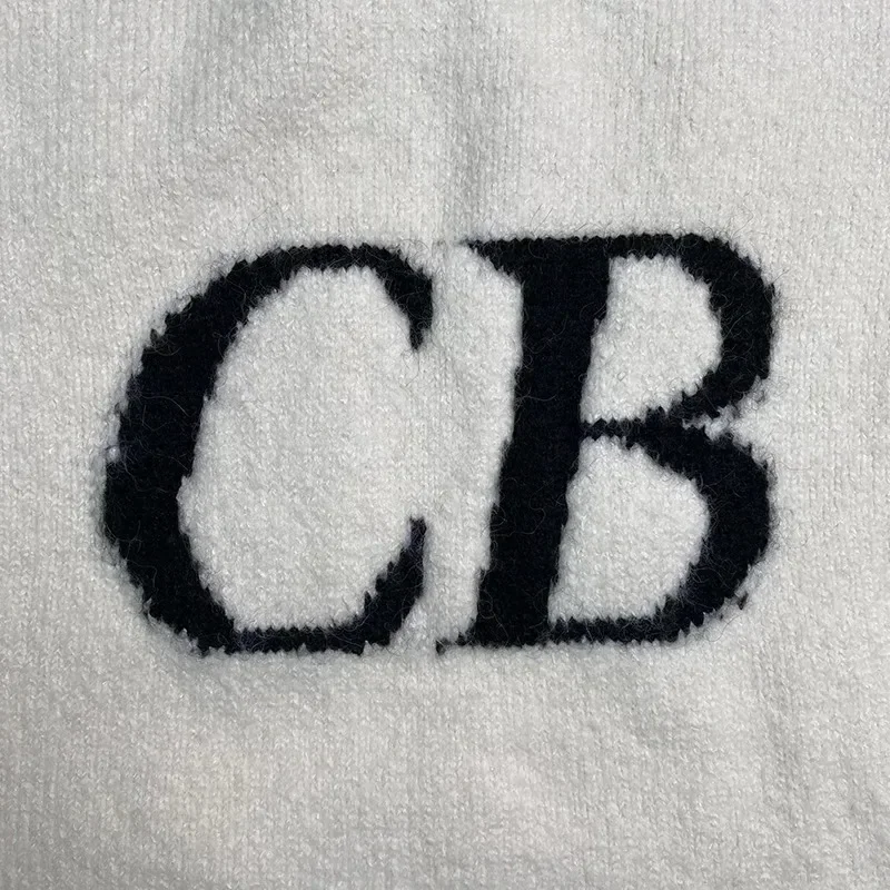 25ss Негабаритные свитера с логотипом CB Высококачественные жаккардовые вязаные пуловеры с круглым вырезом Pure (art.: 3920d334c754a) - 3920d334c754a