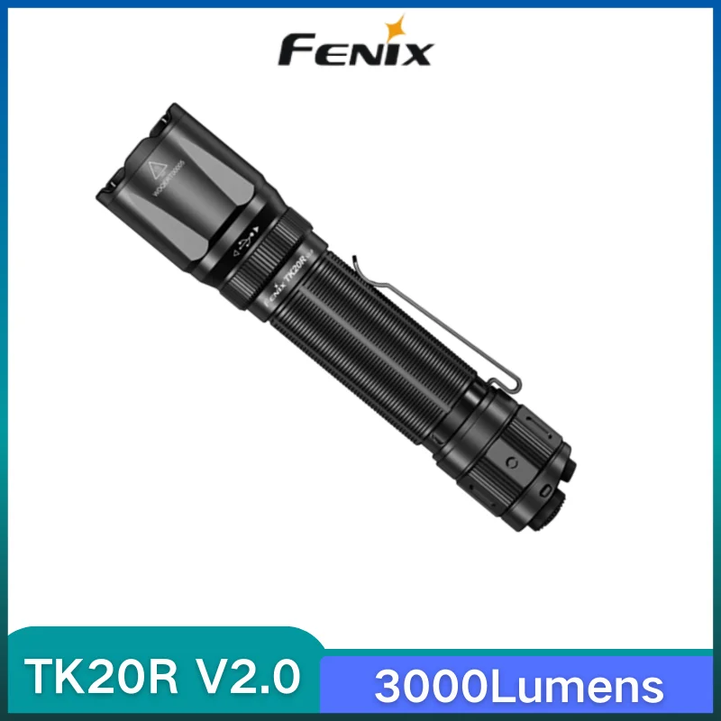 

Fenix TK20R V2.0 Rechargeable Tactical Flashlight 3000Lumens With 5000mAh Battery Self defense