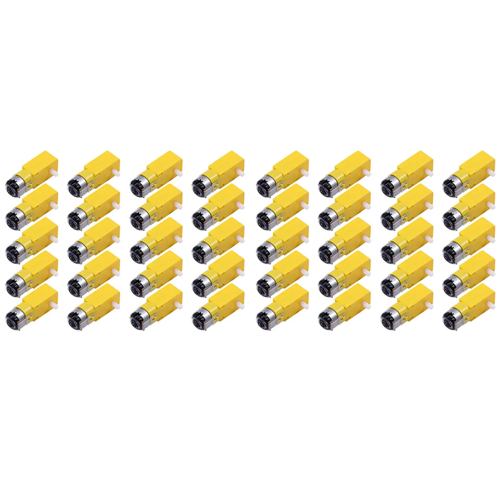

40 Pieces DC 70MA (3V) Robot Intelligent Car DIY Dual Shaft Gear TT Motor For Robot Car MCU 7X2.2X1.8Cm
