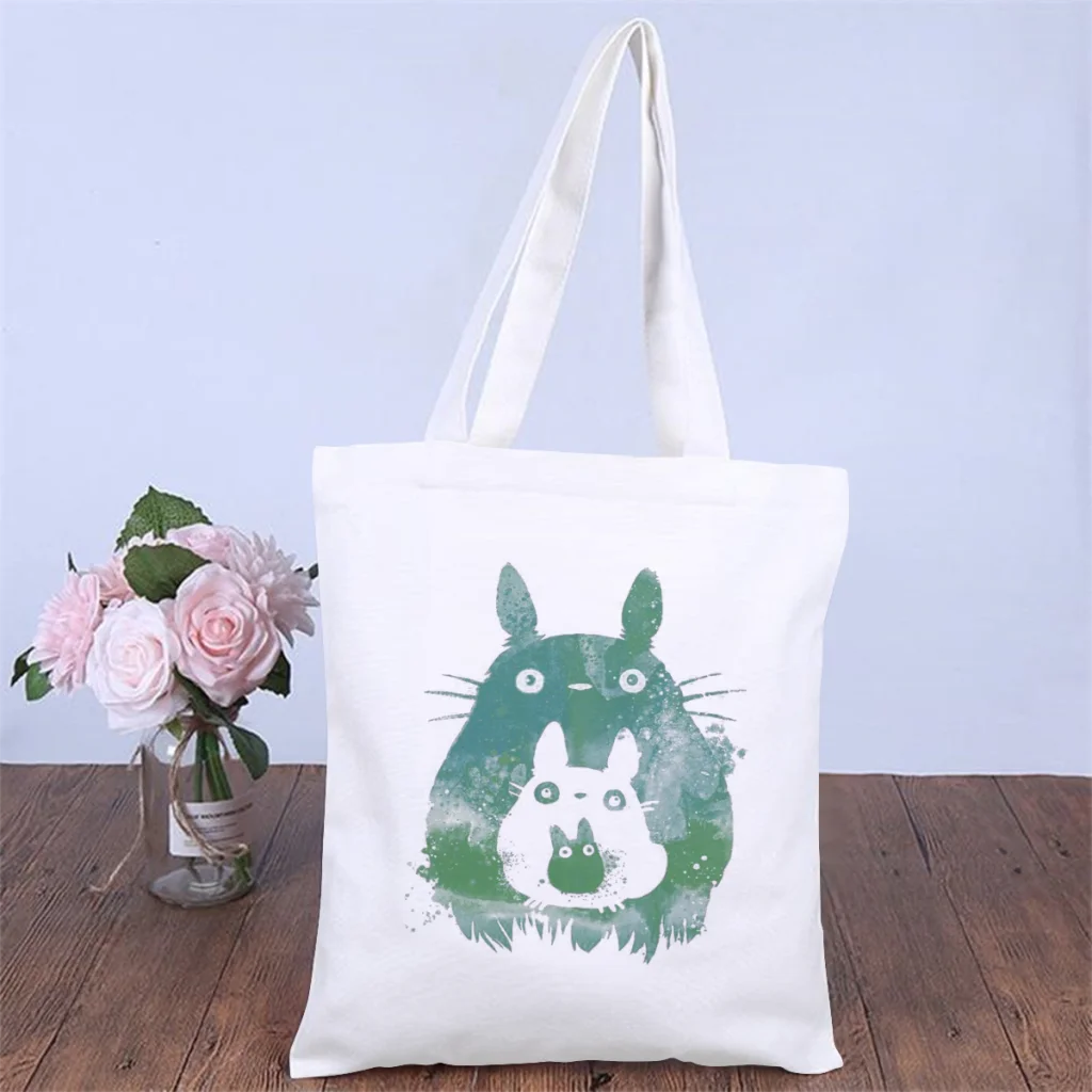 

LovelyHandbag My Neighbor Totoro Anime Movie Shoulder Canvas Bags Unisex Pocket Fitness Shopper HandBags Kawaii Pouch Tote Bag