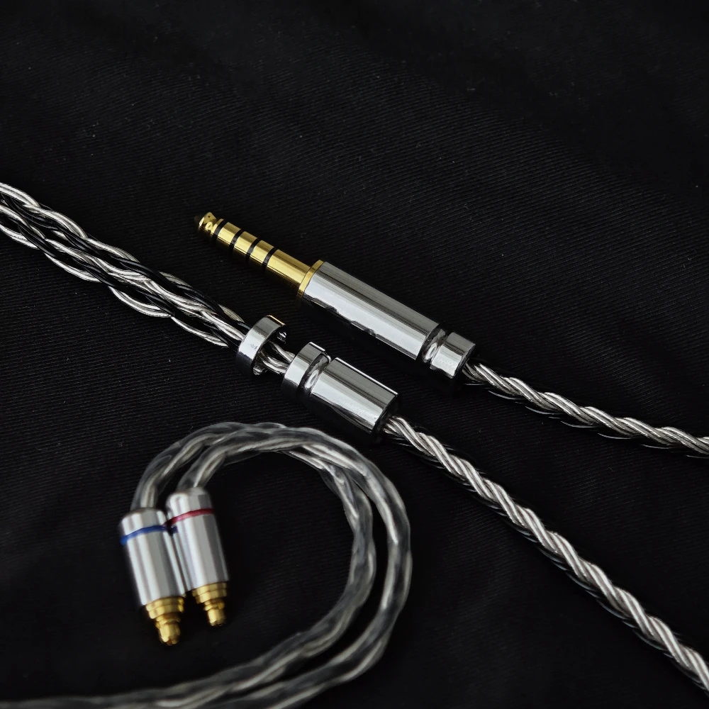 Фото для 16-жильного кабеля для обновления AKG N5005/N40/N30 с микрофоном, сбалансированный, 2,5/4,4 мм и посеребренный OCC 3,5 мм №2