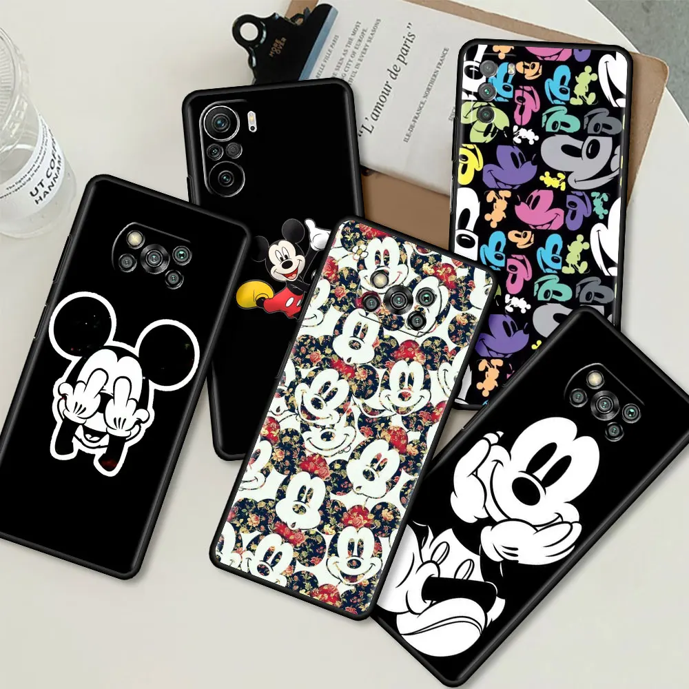 

Case for Xiaomi Mi Poco X4 Pro 5G X3 NFC M3 M4 F3 GT X2 F1 11 Lite 11T 10T 9T Funda Silicone Phone Cover Anime Mickey Mouse Capa