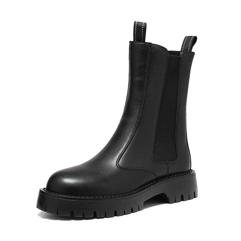 Новые роскошные брендовые черные мужские кожаные ботинки с большим носком