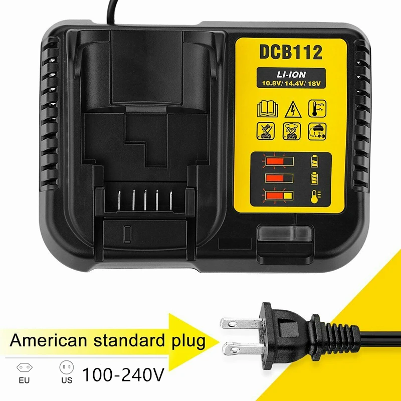 

DCB206 DCB205 or DCB112 Li-Ion Battery Charger For Dewalt 10.8V 12V 14.4V 18V Dcb101 Dcb200 Dcb140 Dcb105 Dcb200 2021 100% New