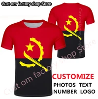 angola t shirt free custom made name number white black flags red ao ago diy t shirt print portuguese text word angolan clothing