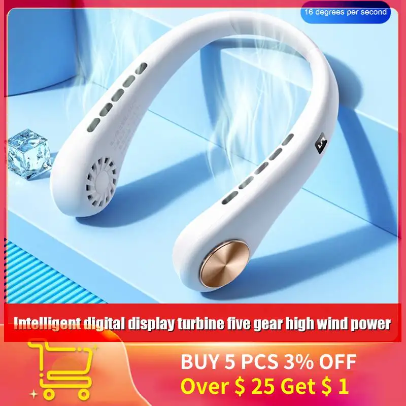 

Portable Lazy Sports Fan Mini Hanging Neck Fan USB Rechargeable Sports Manual Air Cooler Mini Air Conditioner