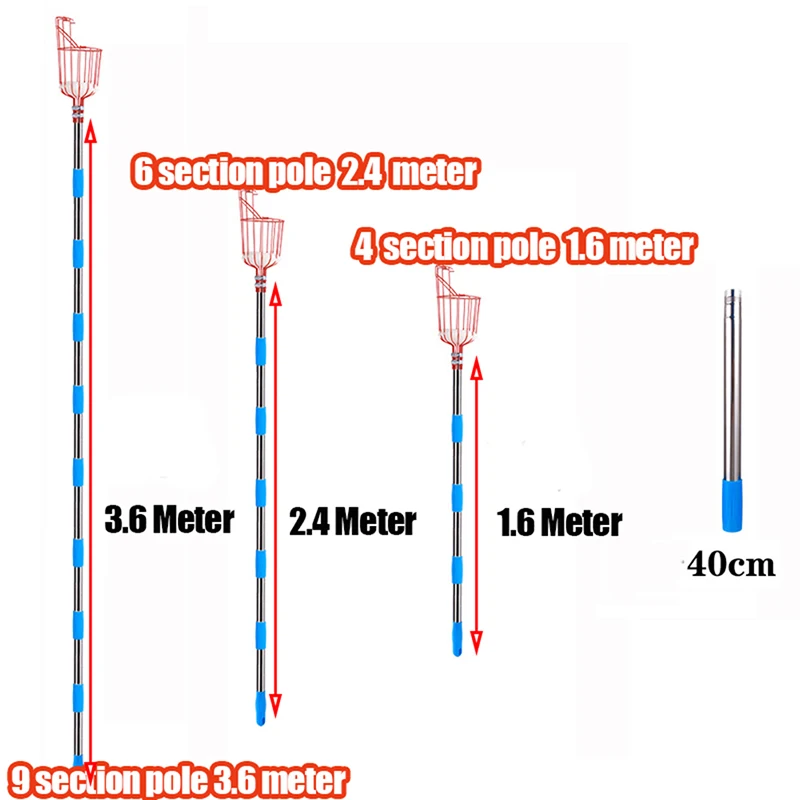 Глубокая Корзина для извлечения фруктов удобная Ловец устройство сбора на ферме