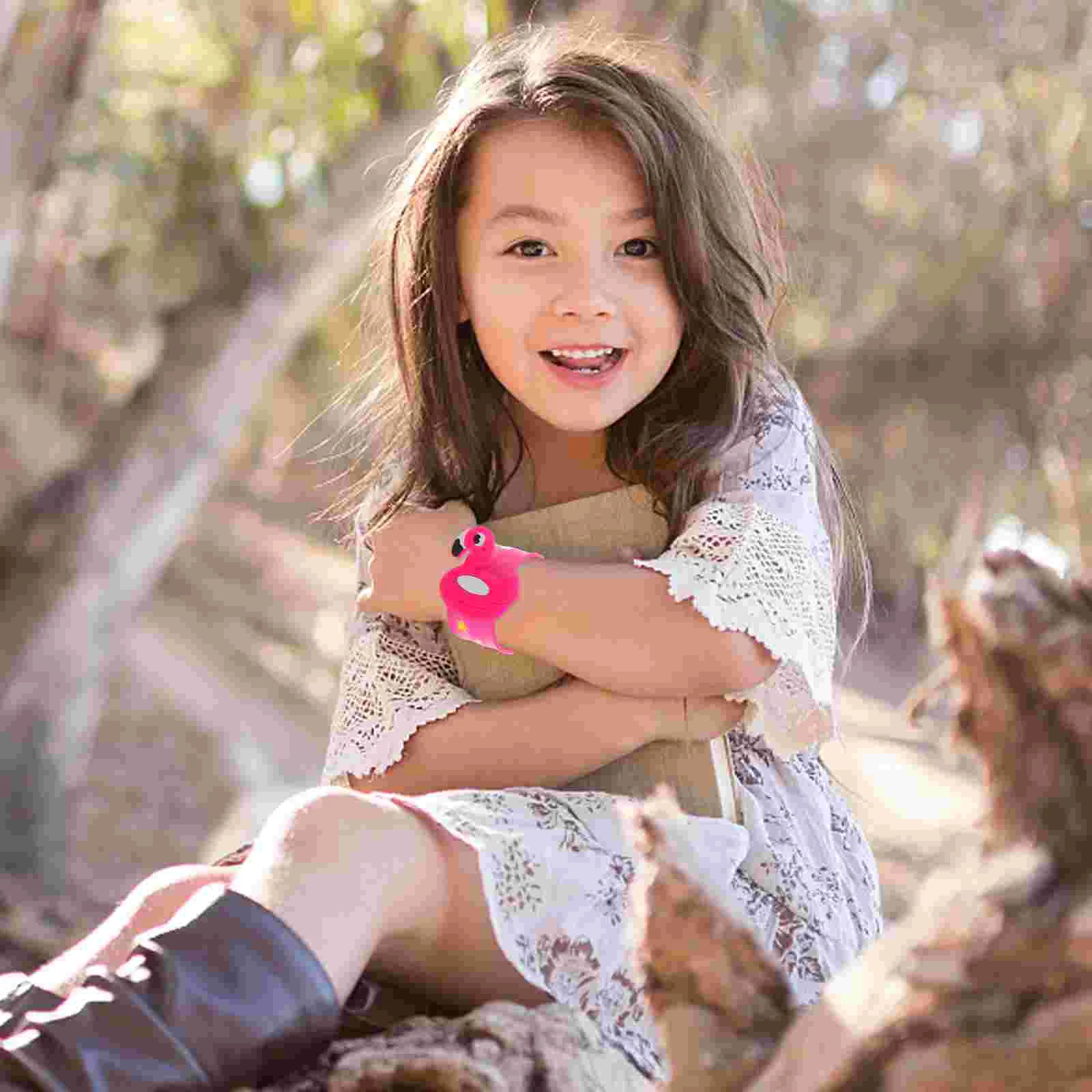 6 шт. Гавайские похлопывающие круг с гавайским принтом браслеты для вечеринок