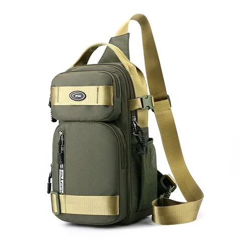 Мужская многофункциональная модная нагрудная сумка, дорожная спортивная легкая сумка с несколькими карманами, мужская уличная нагрудная сумка через плечо для альпинизма
