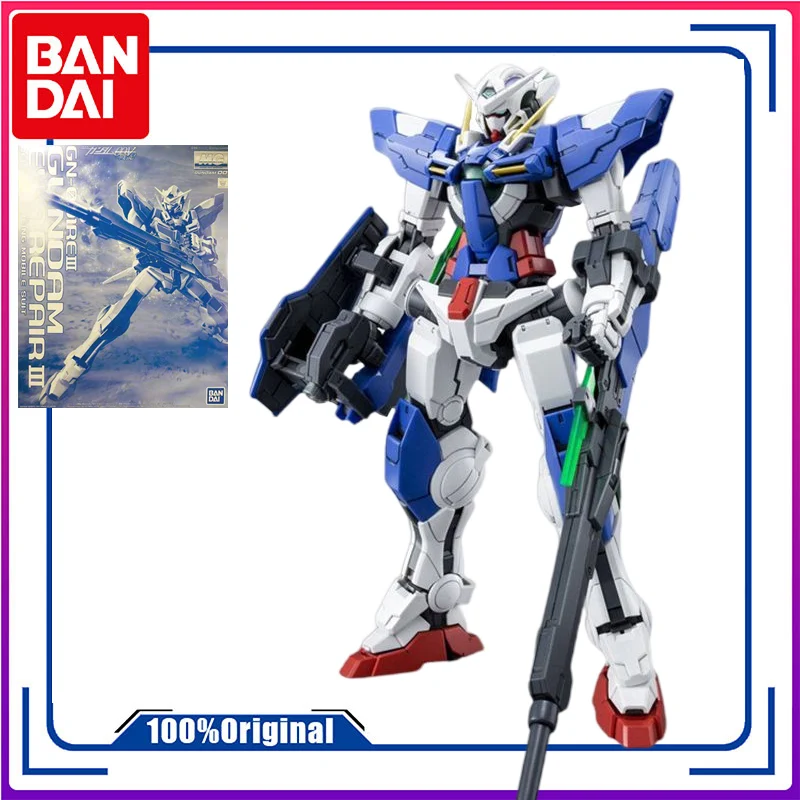 

Bandai Original GUNDAM MG gundam 00 GN-001 GUNDAM EXIA 1/100 Anime Action Figure Assembly Model Toys Collectible Model Ornaments