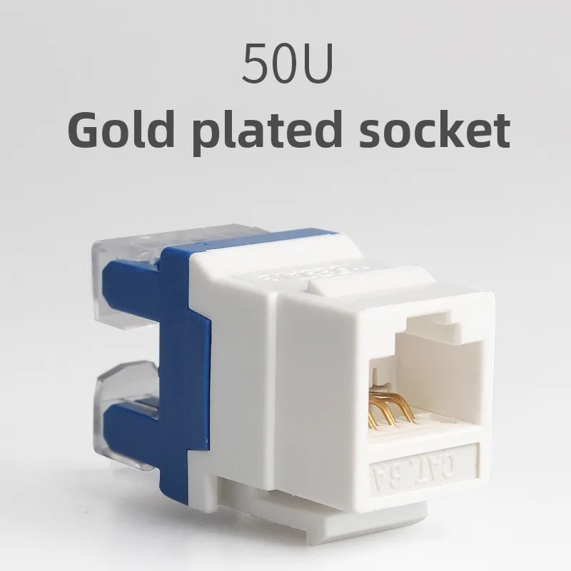 10 шт. RJ45180 градусов компьютерный гигабитный сетевой модуль CAT6Akeystone супер шесть