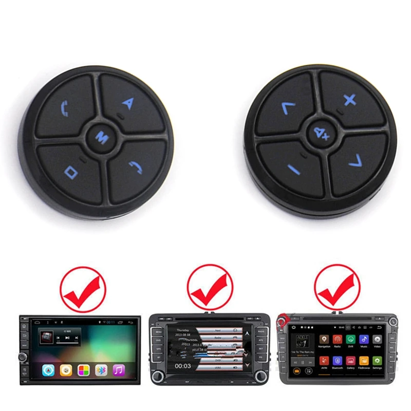 

Universal Car Steering Wheel Button Audio Music Control Switch For Multi Radio Audio DVD Player Media With Backlight