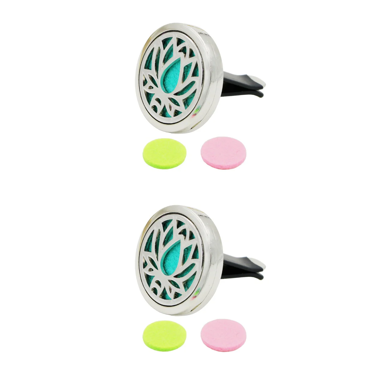 

2 Pieces Car Essential Oil Diffuser Clip Aromatherapy Air Vent Freshener Decoration Perfume Locket