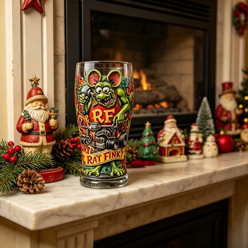Фото Классическая пивная кружка Rat Fink в стиле панк-рок и хот-род, коллекционные украшения для бара №4