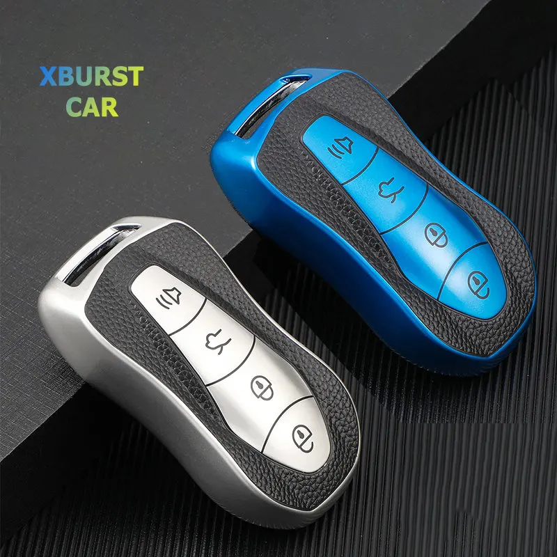 

For Geely Azkarra Tugella FY11 2019 2020 Atlas Pro New Emgrand GS X6 SUV EC7 Leather Shell Fob Holder Car Remote Key Case Cover