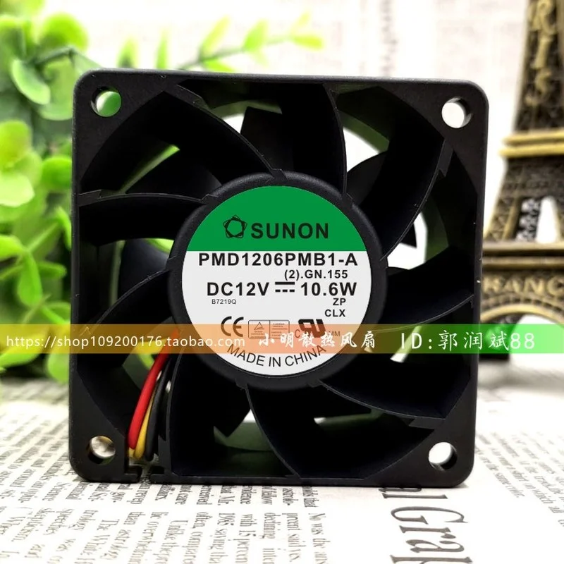 Новый вентилятор охлаждения ЦП для модели SUNON PMD1206PMB1-A 12V 10,6 W 6038, двухшариковый вентилятор сервера, Компьютерный Вентилятор 60*60*38 мм