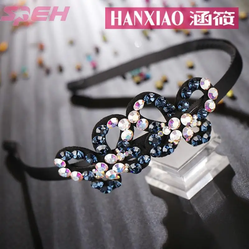 

Повязка для волос Корейский Противоскользящий бант полностью из бриллиантов ювелирные изделия для взрослых заколка для волос детский голо...