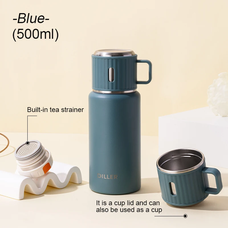 Мужская и женская уличная портативная изолированная чашка Diller из нержавеющей