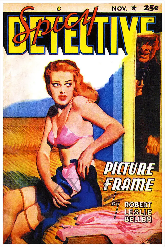 Острая ДЕТЕКТИВНАЯ рамка для фотографий винтажная масса обложка журнала Ретро