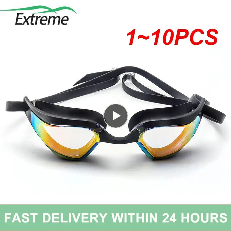 

1 ~ 10 шт. Профессиональные противотуманные очки для бассейна, высокоэластичные плавательные очки, водонепроницаемые очки для водного спорта