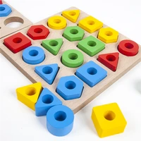 orzkids wooden shape match board games kids toys montessori materials educational toys for children funny geometry learning toys