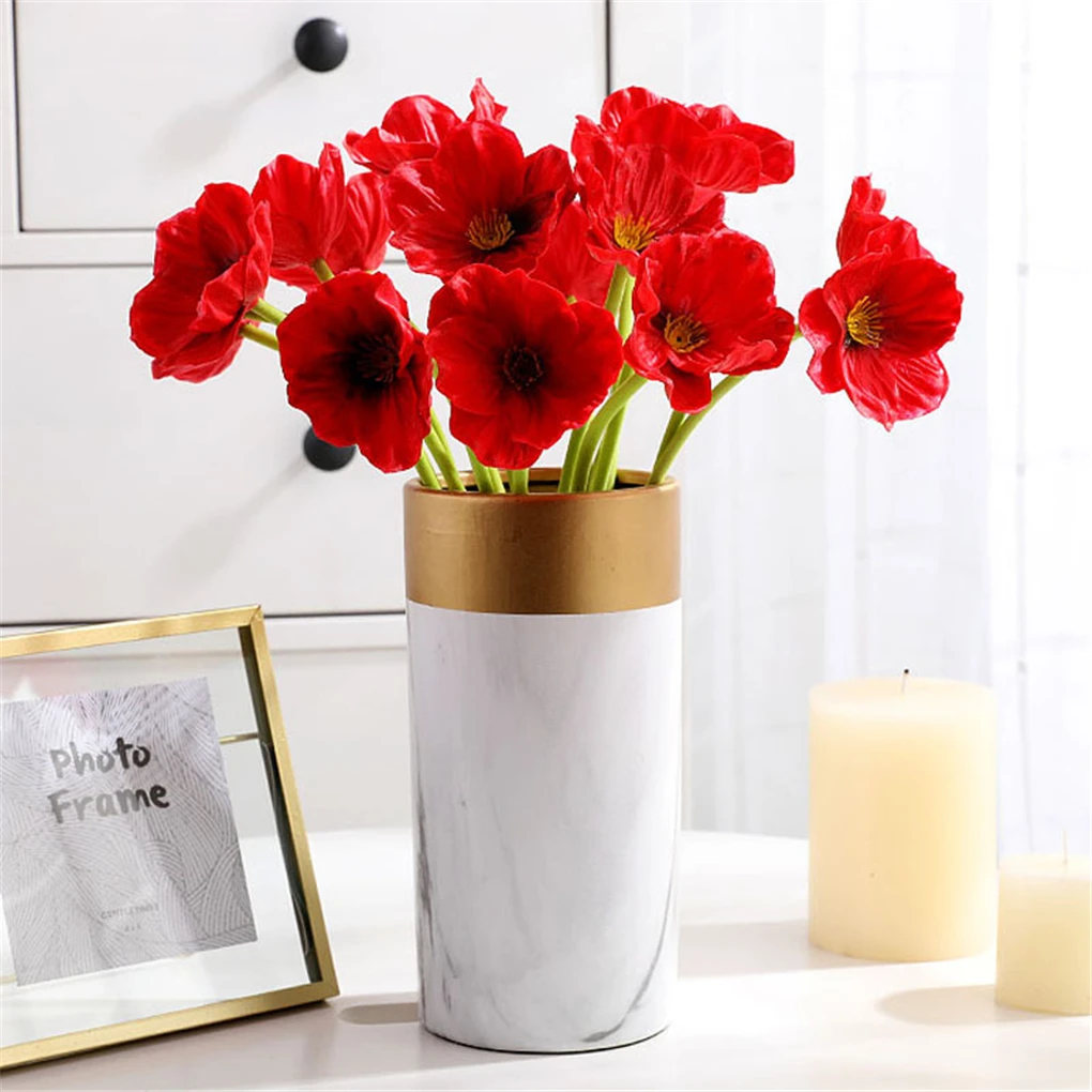 

1 Pcs Fake Flowers Mini Artificial Floral Decor Home Office Floral Decoration PU Artificial Flower Wedding Party Ceremony