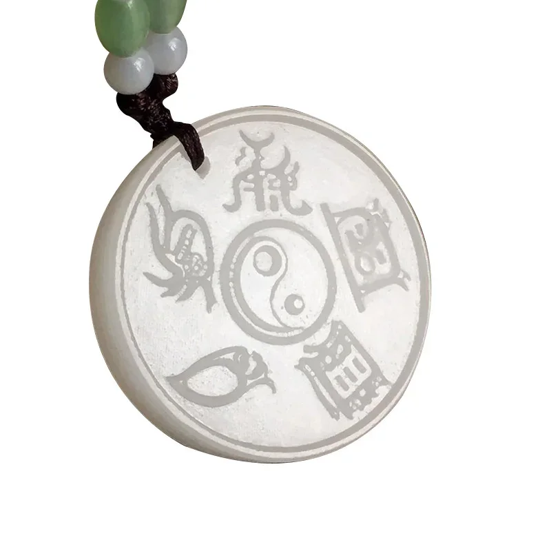 Лидер продаж натуральный ручной вырез афганский нефрит бренд юаня Taoist Talisman