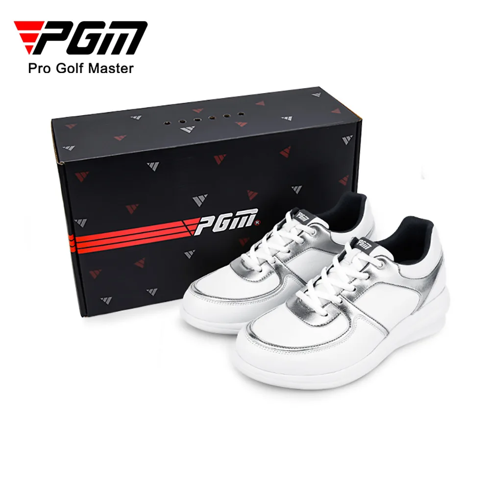 

PGM Women Hidden Heel Golf Shoes Spikeless Anti Slip Waterproof Breathable Lace-up Casual Sneakers Sports Lady Shoes