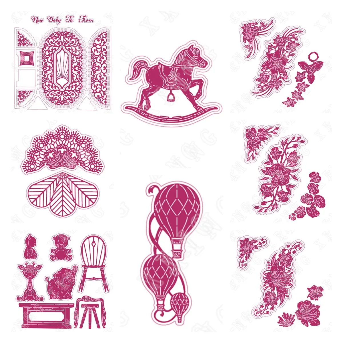 

2022 New Arrival Light Collection Orchid Lace Rattan Horse Metal Cutting Die Scrapbook Embossed Paper Card Album Craft Template