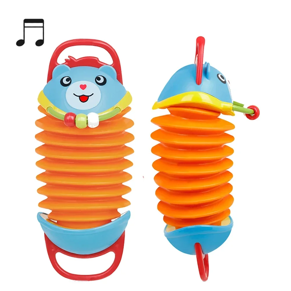 Многоцветный Мультяшный Медведь-аккордеон Музыкальная Игрушка Интерактивный