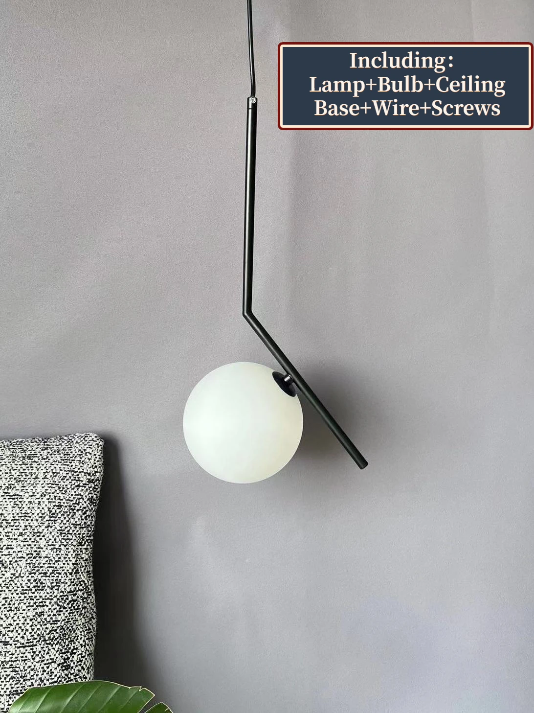 

Подвесной светильник из железа и стекла