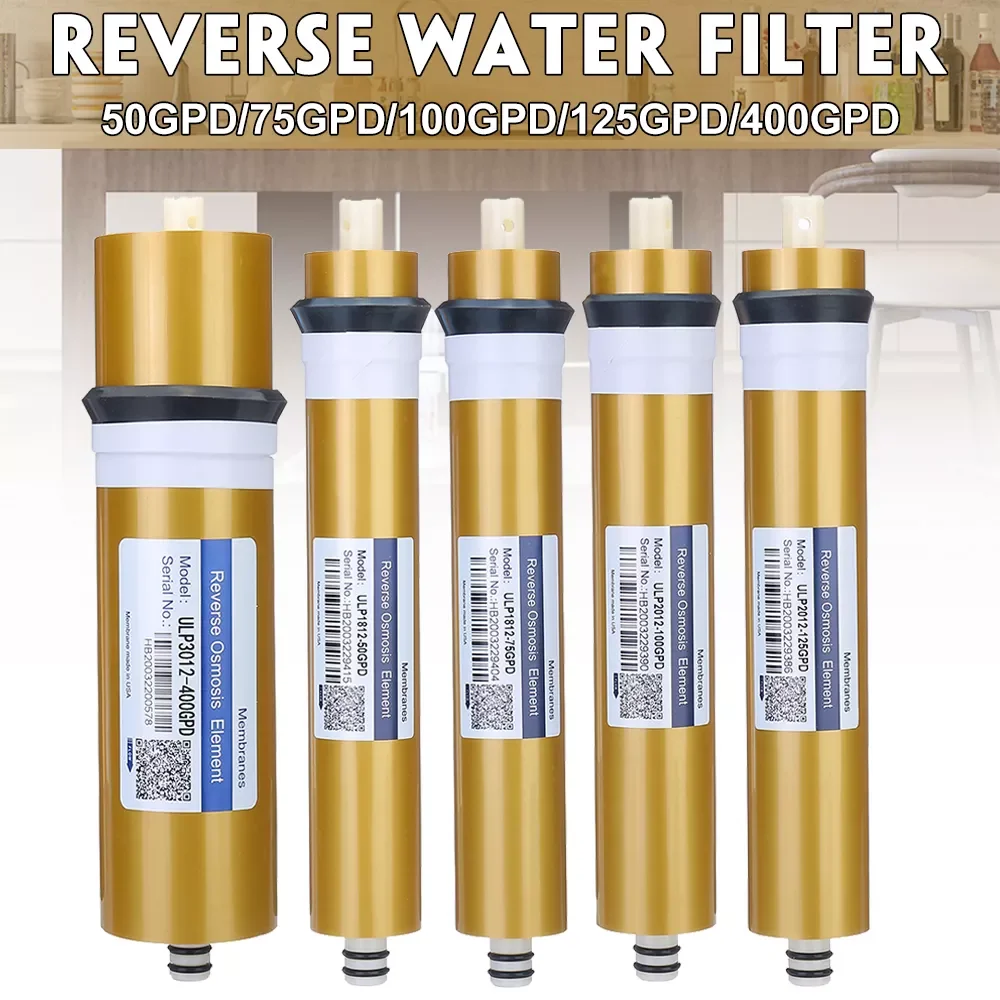

400GPD /125/100/75/50GPD Reverse Osmosis RO Membrane Replacement Water Filter System Purifier Drinking Treatment Home Kitchen