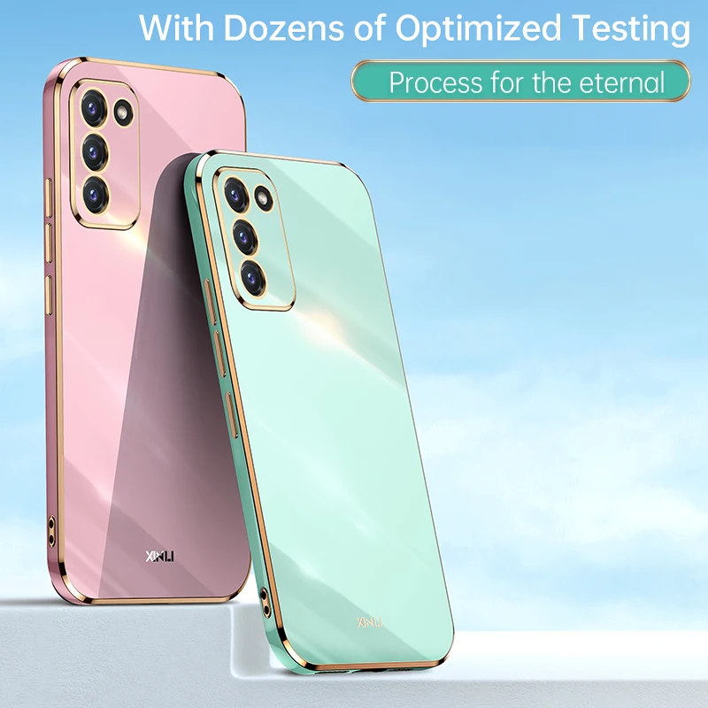 Чехол для Samsung Galaxy S20 роскошный квадратный чехол искусственный телефона