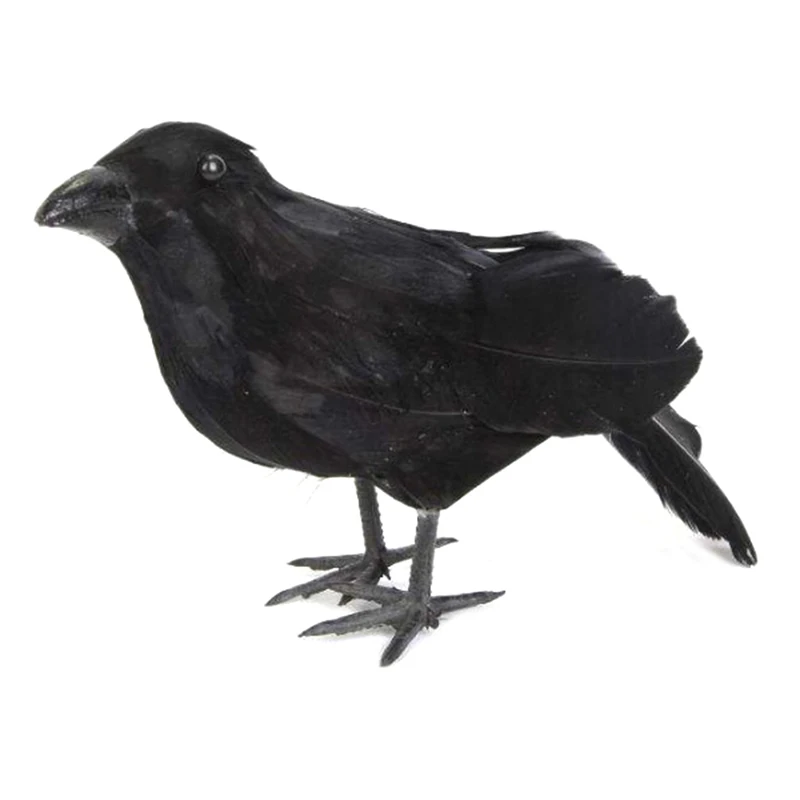 

1PC Simulation Black Crow Raven Bird Repellent Pest Control Pigeon Repellent Garden Decoration Outdoor Decoration Accessory