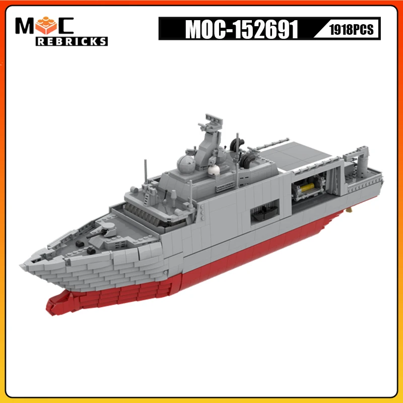 MOC- 152691 Военный военный корабль серии встречи строительный блок коллекция
