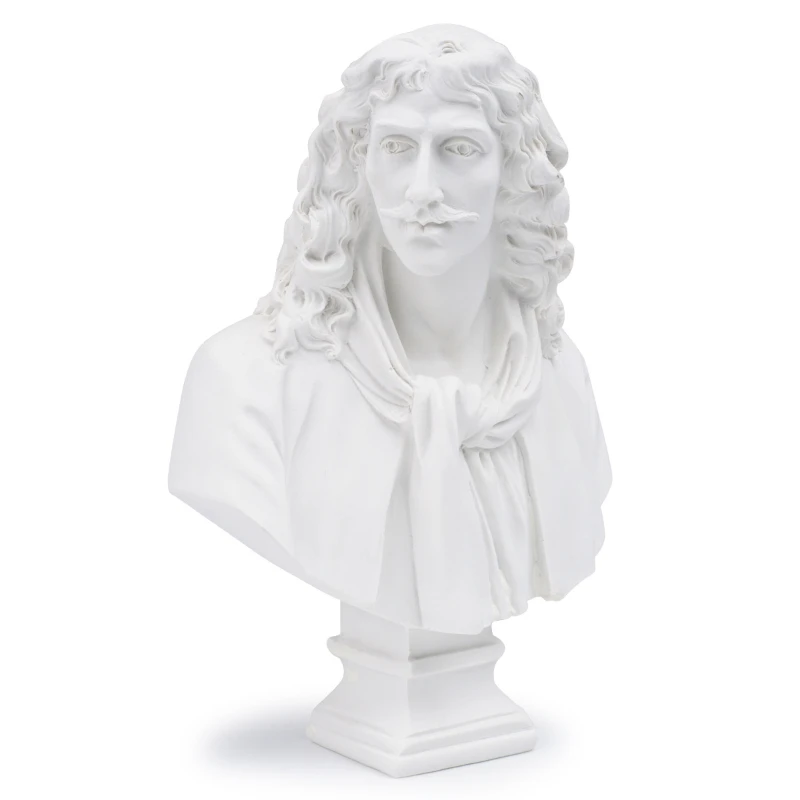 

BUF статуя бюста из смолы, Мольер, художественные эскизы, тренировочные эскизные пластыри, украшения для дома, Коллекционирование поделок