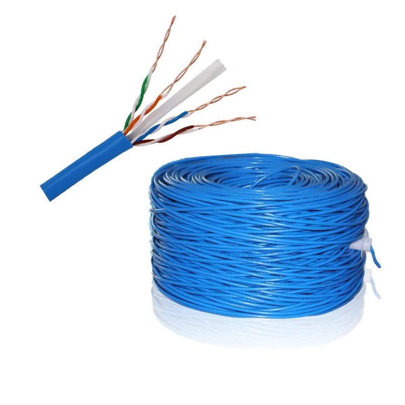 

Wholesale price unshielded network cable 8 core pure copper UTP ethernet cables cat6 305m blue lan cable