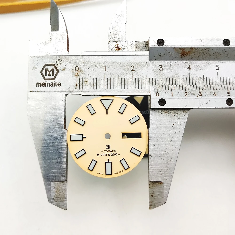 S 28.5mm Watch Dial Frosted Black Literally Assembled  Fit Japan NH35 NH36 4R 7S Automatic Movement Men Watch Accessories