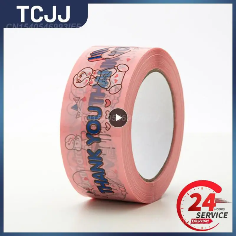 

Rabbit Tape Opp Non-toxic Sealing Adhesive Paper Small White Rabbit Cartoon Tape Stationery Cartoon Sealing Tape Pink