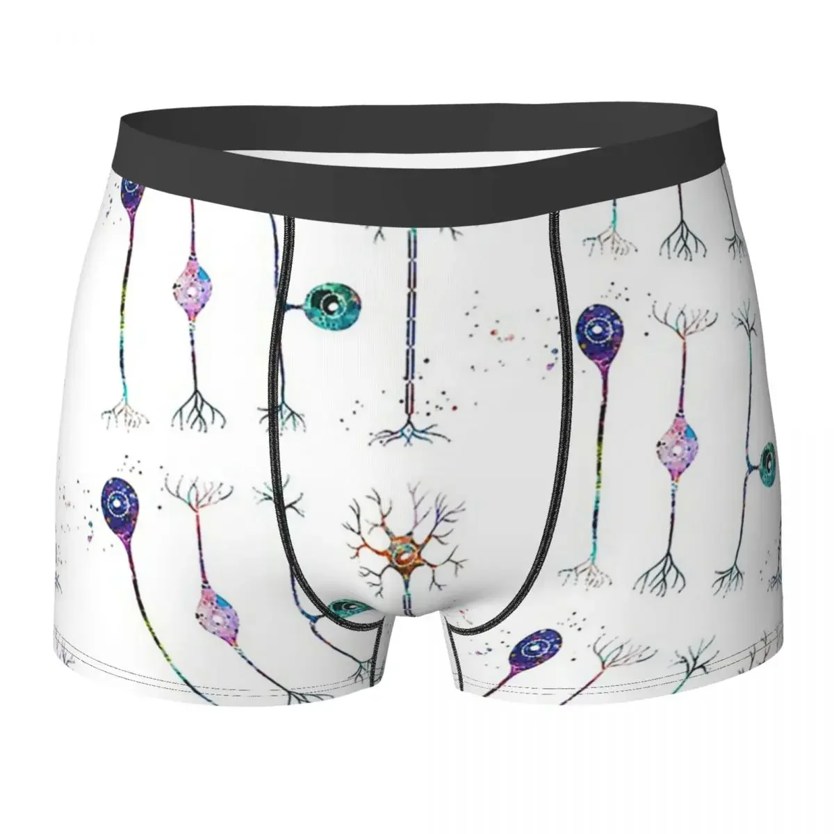 Трусы-боксеры мужские четыре типа удобное нижнее белье с нейронами подарок для