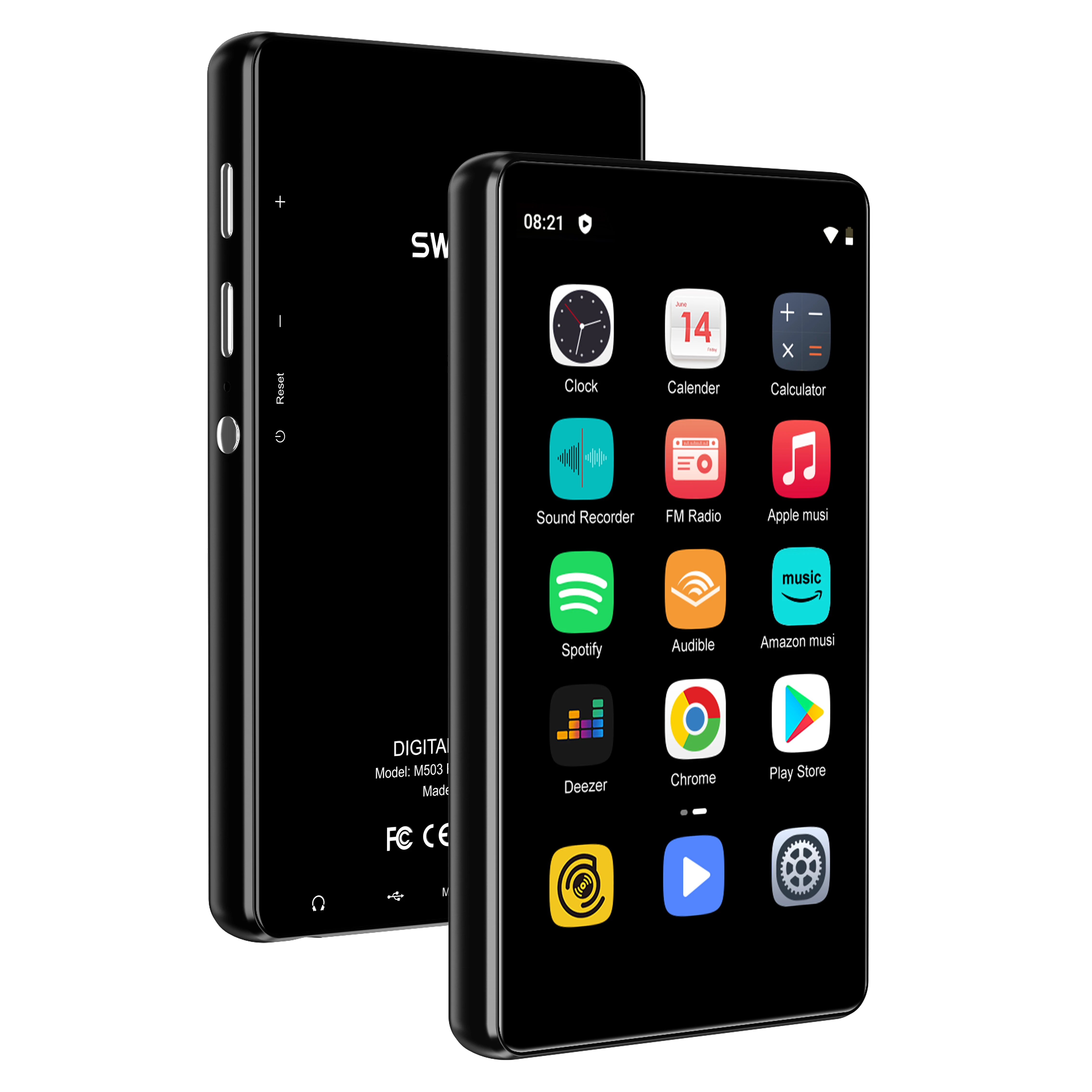 Фото MP3-плеер на базе Android 9.0 с Bluetooth и Wi-Fi, MP3/MP4-плеер с поддержкой Spotify, Audible, Pandora, до 512 ГБ. №1