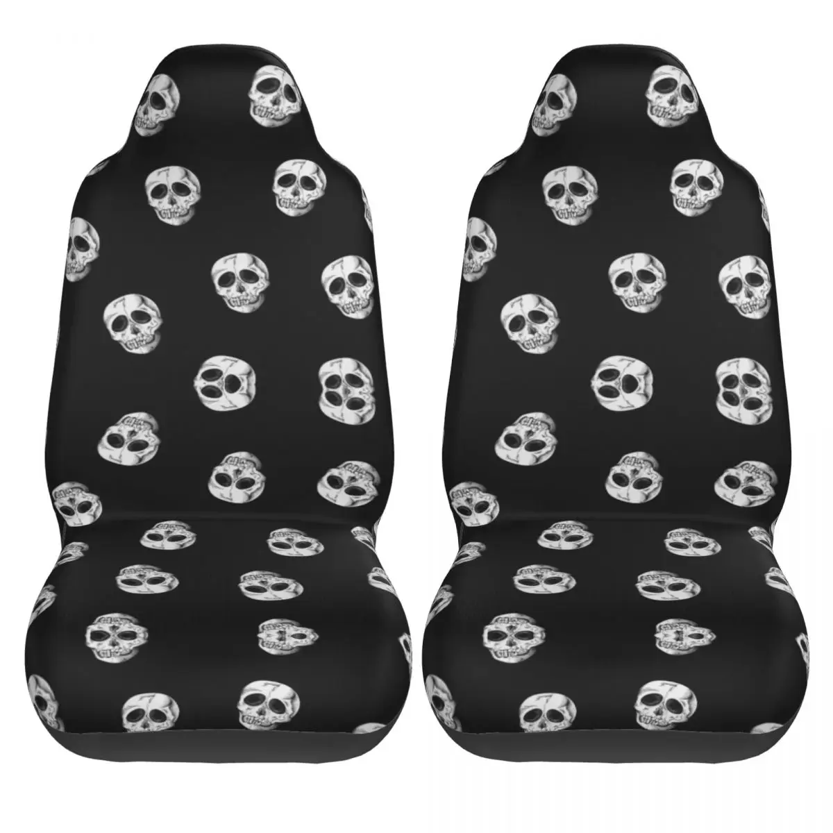 

2PCS Car Seat Protector Cover Vintage Skull Universal Seat Covers Car Seat Cover Cushion Protector