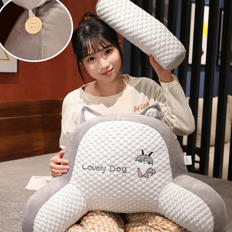 

Summer Pillow Headrest Cushion Soft Bag Bedroom Backrest Cushion Removable and Washable Waist Protection Large Cushion
