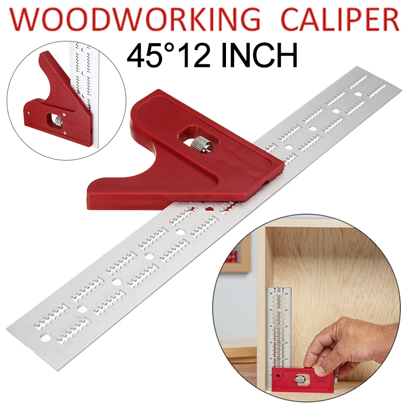 

1pc Scalable Ruler Woodworking Tool T-type Hole Ruler Stainless Scribing Marking Line Gauge Carpenter Measuring Tools