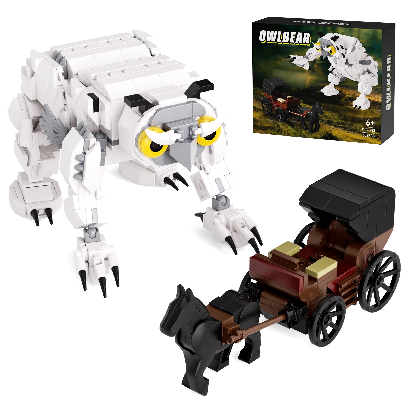 607 шт. Dungeonse &amp Dragonse Owlbear строительные блоки сборочная коробка инструкции по