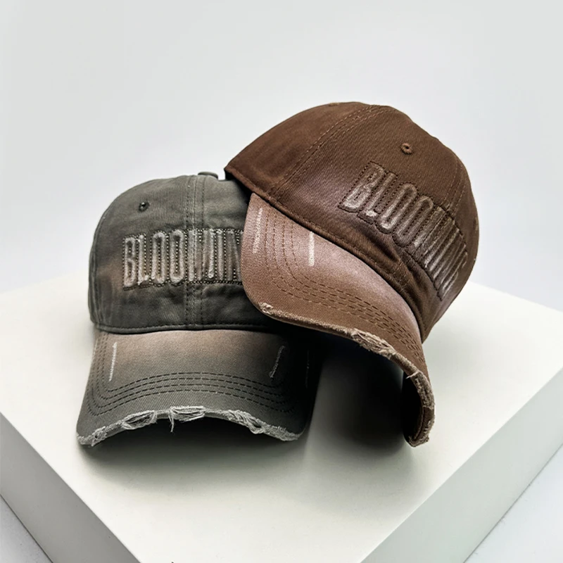 Бейсболка унисекс с вышивкой Стильная кепка рельефными буквами градиентом