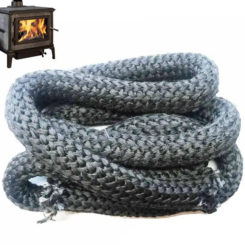 

Fireplace Sealing Rope Gasket Stove Replacement Graphite Impregnated Wood Burning Stove Door Self Adhesive Fiberglass Sealing