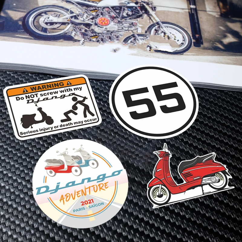Стайлинг автомобиля ПВХ наклейка для приключений 2021 пар Django 150 самокат Vespa